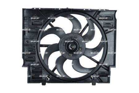 Ventilator - Ventilator radiator potrivit BMW 5 (E60), 5 (E61), 6 (E63), 6 (E64) 2.0D/2.5D/3.0D 2002-2010 (cu carcasa)