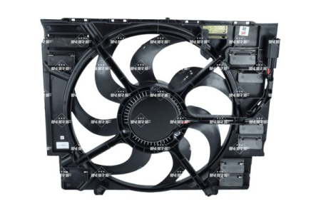 Ventilator radiator potrivit BMW 5 (E60), 5 (E61), 6 (E63), 6 (E64) 2.0D/2.5D/3.0D 2002-2010 (cu carcasa) [1]