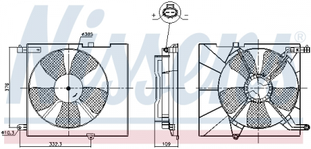 Ventilator radiator (cu carcasa) potrivit CHEVROLET AVEO / KALOS; DAEWOO KALOS 1.4 09.02- [0]
