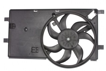Ventilator - Ventilator radiator potrivit CITROEN NEMO, NEMO/MINIVAN; FIAT FIORINO, FIORINO/MINIVAN, QUBO; PEUGEOT BIPPER, BIPPER TEPEE 1.2D/1.3D/1.4D dupa 2007 - (cu carcasa)