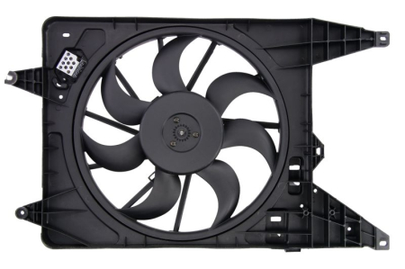 Ventilator - Ventilator radiator potrivit DACIA LOGAN, LOGAN EXPRESS, LOGAN MCV, SANDERO 1.5D dupa 2010 (cu carcasa)