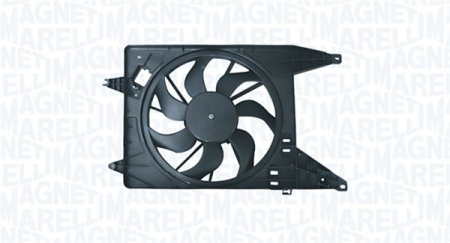 Ventilator - Ventilator radiator (cu carcasa) potrivit DACIA LOGAN, LOGAN EXPRESS, LOGAN MCV, SANDERO; LADA LARGUS; RENAULT LOGAN I, SANDERO/STEPWAY I 1.2-1.6LPG 09.04-