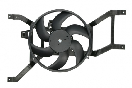 Ventilator - Ventilator radiator potrivit DACIA LOGAN, LOGAN EXPRESS, LOGAN MCV, SANDERO; RENAULT LOGAN I, SANDERO/STEPWAY I 1.0ALK-1.6LPG dupa 2004 (cu carcasa)