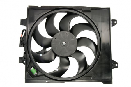 Ventilator habitaclu - Ventilator radiator cu carcasa potrivit FIAT 500, GRANDE PUNTO 1.2-1.4 dupa 2007