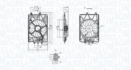 Ventilator radiator potrivit FIAT 500L 0.9-1.6D dupa 2012 (cu carcasa) [1]