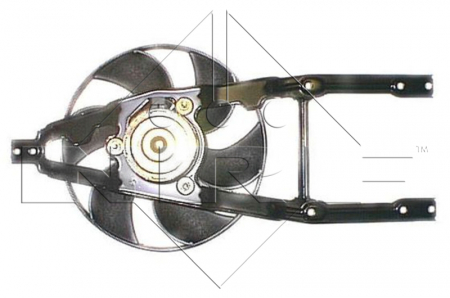 Ventilator - Ventilator radiator potrivit FIAT CINQUECENTO, SEICENTO / 600 0.9/1.1 1991-2010 - (cu carcasa)
