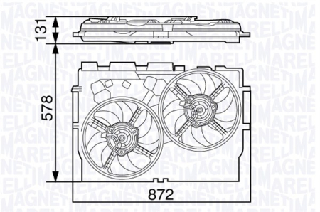 Ventilator - Ventilator radiator (cu carcasa) potrivit FIAT DUCATO 2.3D/3.0D 07.06-