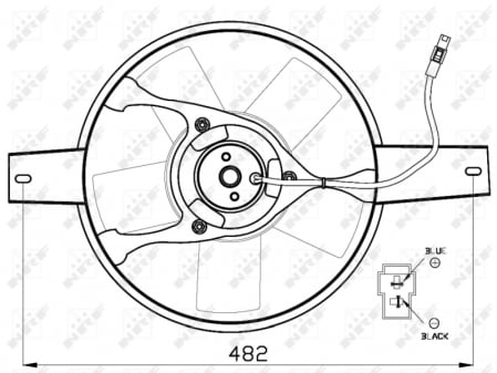 Ventilator radiator potrivit FIAT DUCATO, TALENTO, UNO 1.0-2.5D 1982-1994 - (cu carcasa) [3]