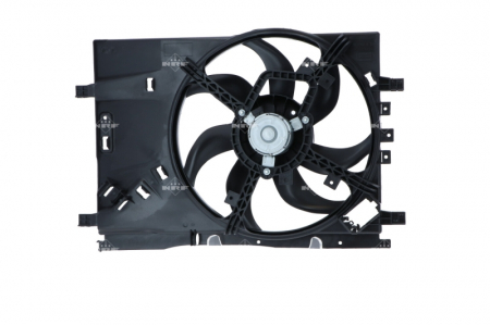 Ventilator - Ventilator radiator potrivit FIAT GRANDE PUNTO, PUNTO, PUNTO EVO; OPEL CORSA D 0.9-1.4LPG dupa 2005 - (cu carcasa)
