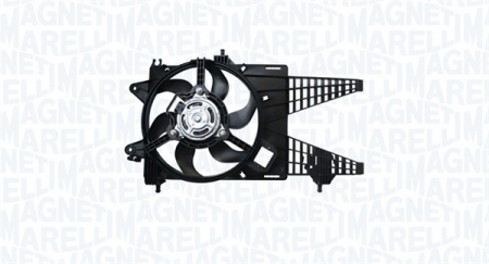 Ventilator radiator (cu carcasa) potrivit FIAT IDEA, PUNTO, PUNTO/HATCHBACK; LANCIA MUSA 1.3D 06.03-