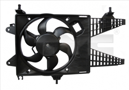 Ventilator radiator (cu carcasa) potrivit FIAT IDEA, PUNTO, PUNTO/HATCHBACK; LANCIA MUSA, YPSILON 1.3D 06.03-