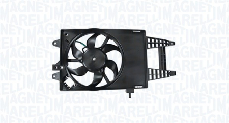 Ventilator - Ventilator radiator (cu carcasa) potrivit FIAT IDEA, PUNTO, PUNTO/HATCHBACK; LANCIA YPSILON 1.2/1.2CNG/1.4 09.99-