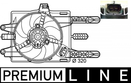Ventilator radiator (cu carcasa) potrivit FIAT PUNTO; LANCIA Y 1.1/1.2 09.93-09.03 [0]