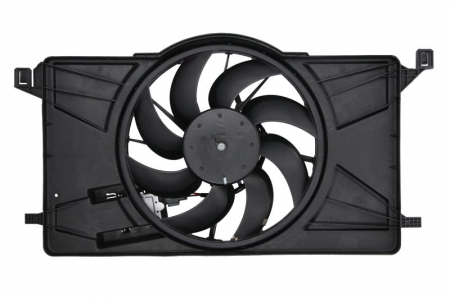 Ventilator - Ventilator radiator potrivit FORD C-MAX II, FOCUS III, FOCUS III/HATCHBACK, GRAND C-MAX 1.6-Electric 2010-2020 (cu carcasa)