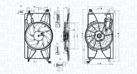 Ventilator radiator potrivit FORD C-MAX II, FOCUS III, FOCUS III/HATCHBACK, GRAND C-MAX 1.6-Electric 2010-2020 (cu carcasa) [1]