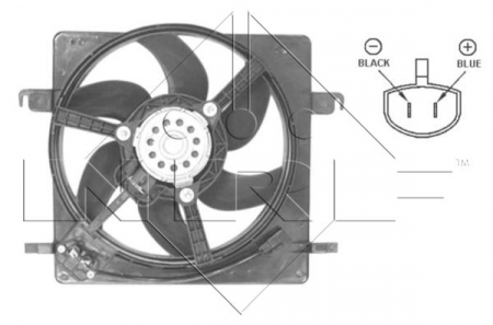 Ventilator - Ventilator radiator potrivit FORD KA 1.3 1996-2008 (cu carcasa)
