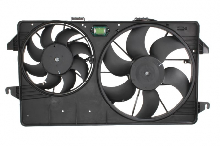 Ventilator - Ventilator radiator potrivit FORD TOURNEO CONNECT, TRANSIT CONNECT 1.8D 2002-2013 - (cu carcasa)