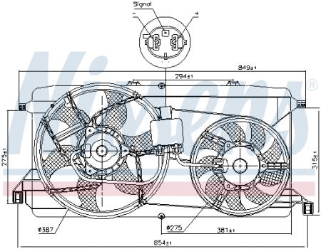 Ventilator radiator (cu carcasa) potrivit FORD TRANSIT, TRANSIT TOURNEO 2.2D-2.3LPG 04.06-12.14 [1]