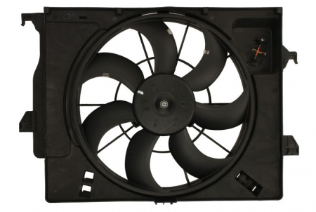 Ventilator - Ventilator radiator potrivit HYUNDAI I20 I; KIA RIO III 1.4 dupa 2008 - (cu carcasa)