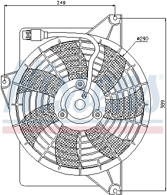 Ventilator habitaclu - Ventilator radiator (cu carcasa) potrivit HYUNDAI MATRIX 1.5D 10.01-08.10