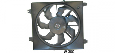 Ventilator radiator potrivit HYUNDAI SANTA FÉ I, SANTA FÉ II 2.7 2001-2012 (cu carcasa) [2]
