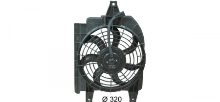 Ventilator radiator (cu carcasa) potrivit KIA RIO I 1.3/1.5 08.00-02.05 [1]