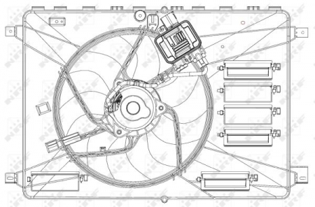 Ventilator radiator (cu carcasa) potrivit LAND ROVER FREELANDER 2 2.2D/3.2 10.06-10.14 [2]