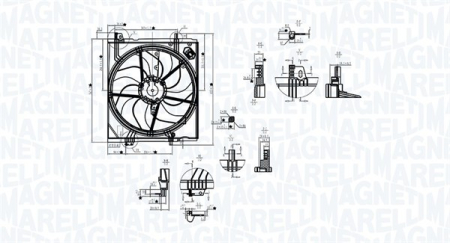 Ventilator - Ventilator radiator (cu carcasa) potrivit NISSAN QASHQAI II; RENAULT KADJAR 1.2-1.6D 11.13-