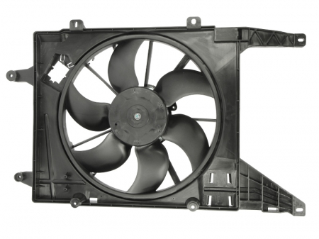 Ventilator - Ventilator radiator (cu carcasa) potrivit RENAULT CLIO II, GRAND SCENIC II, KANGOO, KANGOO EXPRESS, MEGANE I, MEGANE I CLASSIC, MEGANE I COACH, MEGANE II, MEGANE SCENIC 1.0-2.0 01.96-10.11