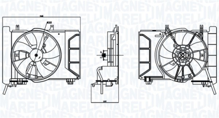 Ventilator - Ventilator radiator (cu carcasa) potrivit TOYOTA YARIS, YARIS / VIOS, YARIS/HATCHBACK 1.0/1.0LPG 08.05-06.20
