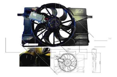 Ventilator radiator (cu carcasa) potrivit VOLVO C30, C70 II, S40 II, V50 1.6-2.5 12.03-06.13 [1]