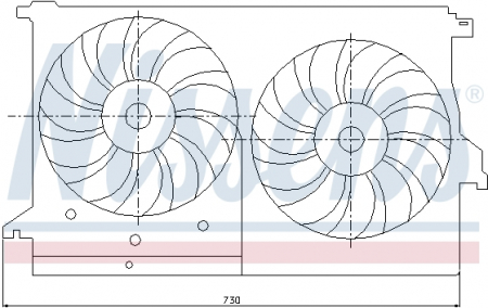 Ventilator - Ventilator radiator (cu carcasa) SAAB 9-3 2.0/2.2D/2.3 intre 1998-2003