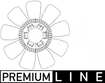 Ventilator radiator (diameter 560mm, numar lame 9) potrivit FENDT 800, 900 BF6M2013C-D0836LE504 01.90-12.04 [1]