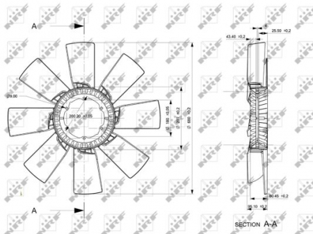 Ventilator radiator (diameter 680mm, numar lame 8) potrivit SCANIA G I, P I, R I, T DC09.108-DT16.08 03.04-05.19 [3]