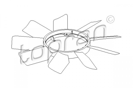 Ventilator - Ventilator radiator (diametru 430 mm, numar palete 9) MERCEDES Clasa C T-MODEL (S202), C (W202), CLK (A208), CLK (C208), COUPE (C124), E (A124), E (C124), E T-MODEL (S124), E T-MODEL (S210) 1.8-2.3 in