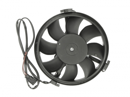 Ventilator - Ventilator radiator Dreapta (cu carcasa) potrivit AUDI A4 B5, A4 B6, A6 C5, A6 C6, A8 D3; VW PASSAT B5, PASSAT B5.5, SHARAN 1.6-6.0 11.94-03.11