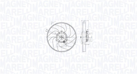 Ventilator - Ventilator radiator Dreapta (cu carcasa) potrivit CITROEN BERLINGO, BERLINGO/MINIVAN, XSARA, XSARA/HATCHBACK, XSARA/KOMBI; PEUGEOT 306, 306/HATCHBACK, 306/KOMBI, 406 1.5D-2.0D 04.93-12.15