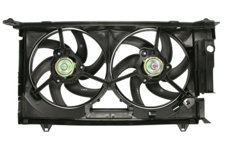 Ventilator radiator Dreapta (cu carcasa) potrivit CITROEN BERLINGO, BERLINGO/MINIVAN, XSARA, XSARA/HATCHBACK, XSARA/KOMBI; PEUGEOT 306, 406, PARTNER, PARTNER/MINIVAN 1.5D-2.0D 05.93-12.15 [1]