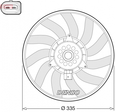 Ventilator - Ventilator radiator Dreapta potrivit AUDI A4 ALLROAD B8, A4 B8, A5, A6 ALLROAD C7, A6 C7, A7, Q3, Q5 1.4-3.2 06.07-10.18