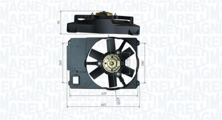 Ventilator - Ventilator radiator Dreapta/Stanga potrivit CITROEN JUMPER I; FIAT DUCATO; PEUGEOT BOXER 1.9D-2.8D 01.99-