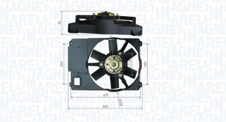 Ventilator - Ventilator radiator Dreapta/Stanga potrivit CITROEN JUMPER I; FIAT DUCATO; PEUGEOT BOXER 1.9D-2.8D 06.94-
