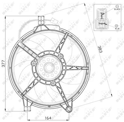 Ventilator - Ventilator radiator MERCEDES V (638/2), VITO (638) 2.2D/2.3/2.3D intre 1996-2003