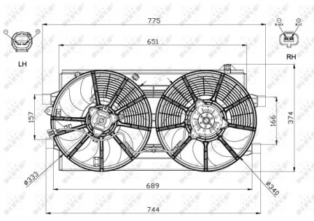 Ventilator - Ventilator radiator NISSAN LEAF Electric dupa 2010