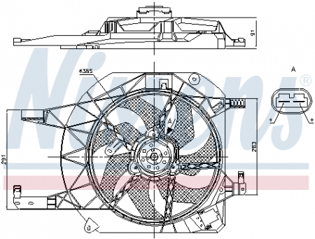 Ventilator - Ventilator radiator NISSAN PRIMASTAR; OPEL VIVARO A; RENAULT TRAFIC II 1.9D-2.5D dupa 2001