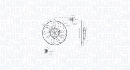 Ventilator - Ventilator radiator potrivit AUDI A3, TT; SEAT AROSA, CORDOBA, IBIZA III, LEON, TOLEDO II; SKODA FABIA I, FABIA I PRAKTIK, FABIA II, OCTAVIA I, OCTAVIA II, OCTAVIA I/KOMBI, ROOMSTER; VW BORA 1.0-3.2 1