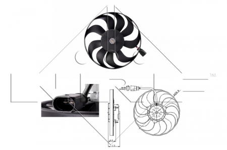 Ventilator radiator potrivit AUDI A3; VW TOURAN 1.6-3.2 2003-2013 [2]