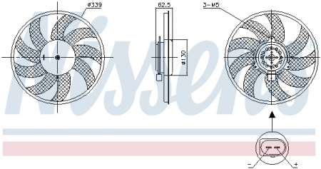 Ventilator radiator potrivit AUDI A6 ALLROAD C7, A6 C7, A7, Q3 1.4-3.0D 10.10-10.18 [2]