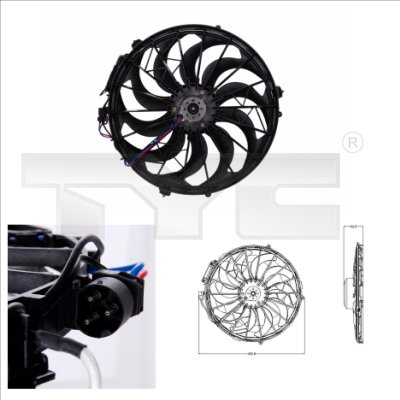 Ventilator radiator potrivit BMW 3 (E36), 5 (E34), 6 (E24), 7 (E32), 8 (E31) 1.6-5.6 1977-1999 [1]