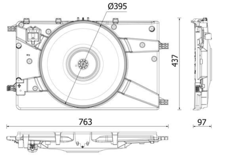 Ventilator radiator potrivit CHEVROLET CRUZE; OPEL ASTRA J, ASTRA J GTC, CASCADA, INSIGNIA A, INSIGNIA A COUNTRY, ZAFIRA C 1.6-2.0D 09.09- [1]