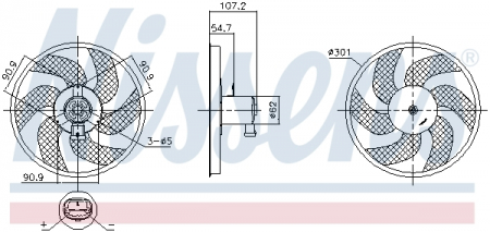 Ventilator - Ventilator radiator potrivit DACIA DOKKER, DOKKER/MINIVAN, DUSTER, DUSTER/SUV, LODGY, LOGAN II, LOGAN MCV II, SANDERO II; RENAULT CAPTUR I, CLIO IV, CLIO IV/HATCHBACK, CLIO IV/KOMBI 0.9-1.6LPG 02.08-
